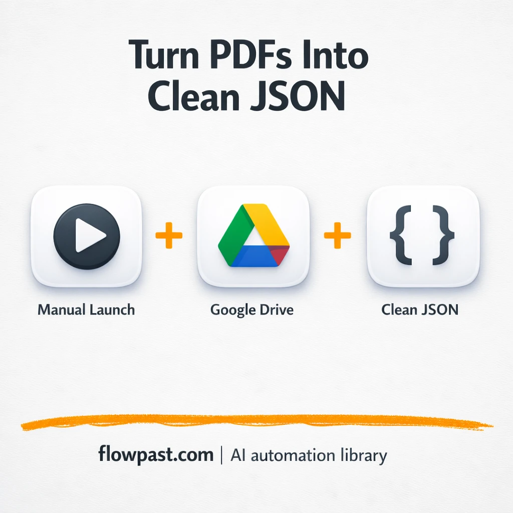 Google Drive to Google Sheets, PDFs turned into data - n8n workflow automation template