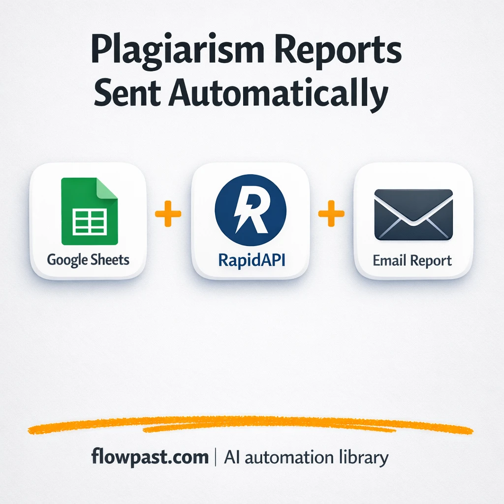 Google Sheets to Email, plagiarism reports sent clean - n8n workflow automation template