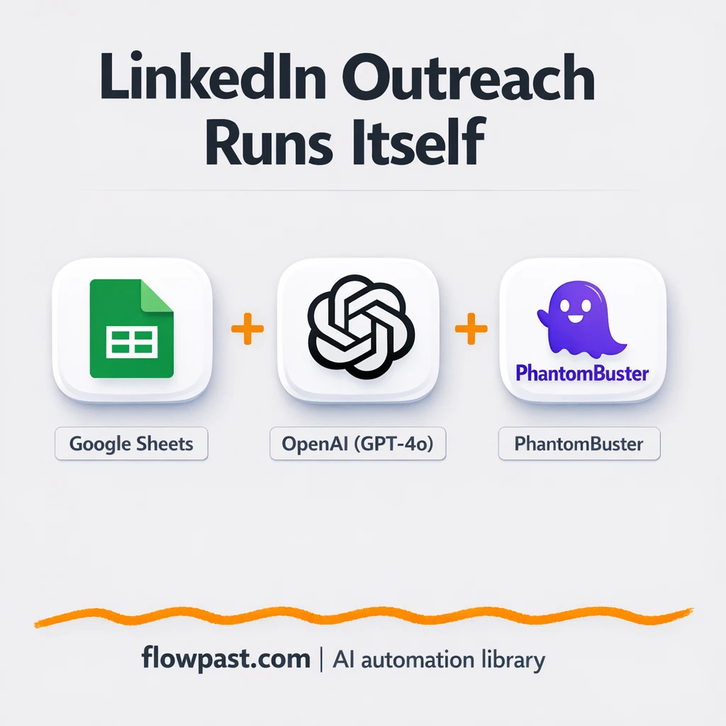 Google Sheets + PhantomBuster: LinkedIn invites sent - n8n workflow automation template