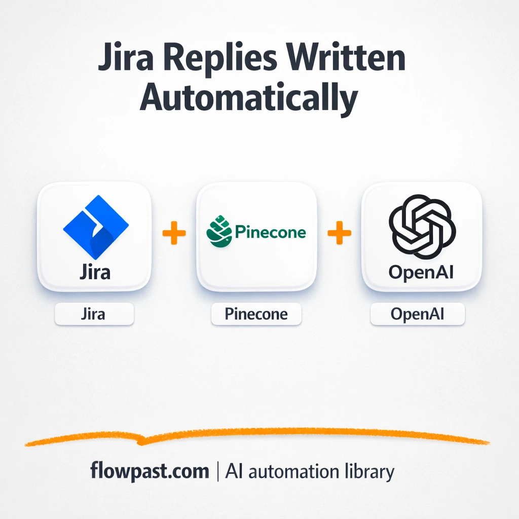 Jira + Pinecone: faster ticket replies, less digging - n8n workflow automation template