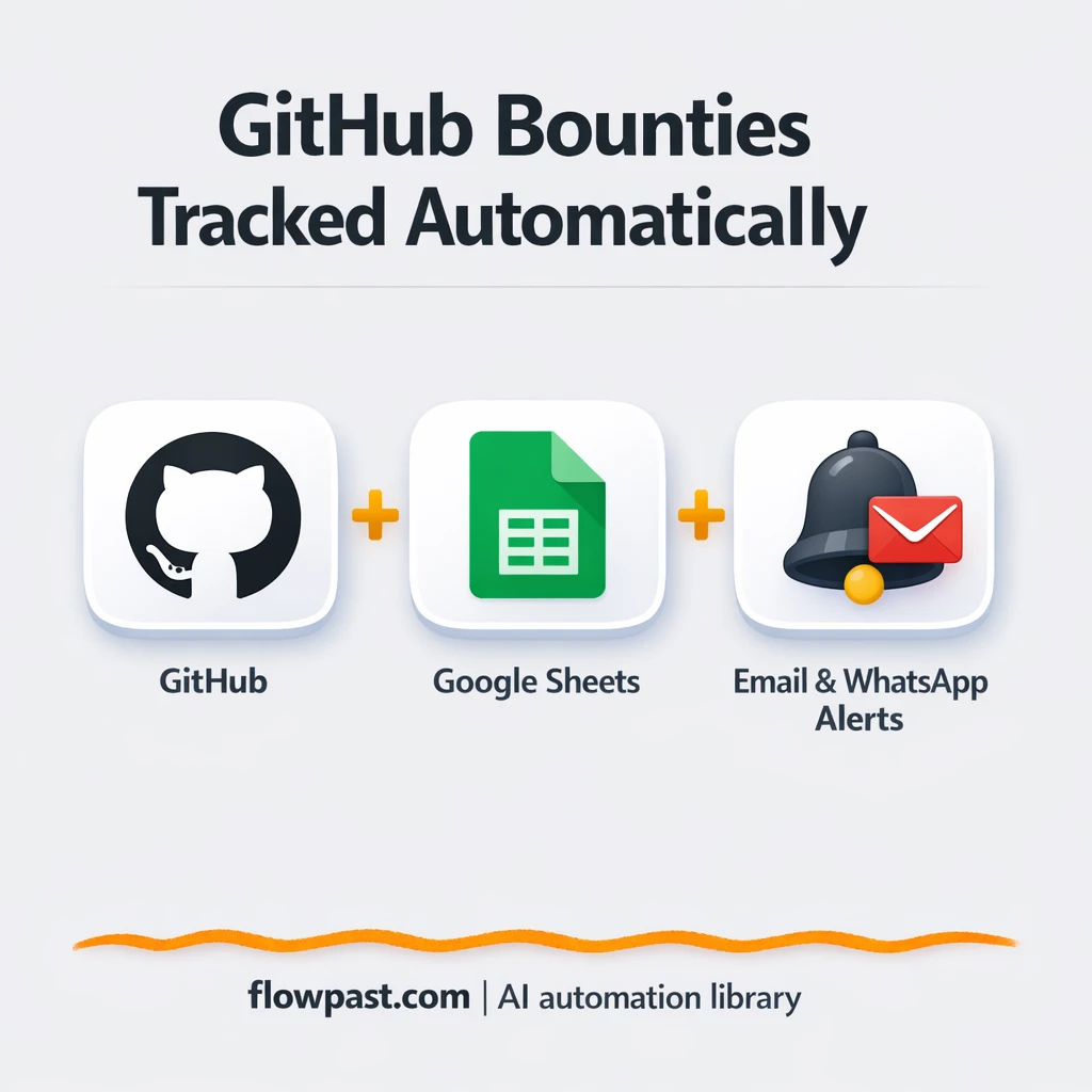 GitHub to Google Sheets, bounty leads logged fast - n8n workflow automation template