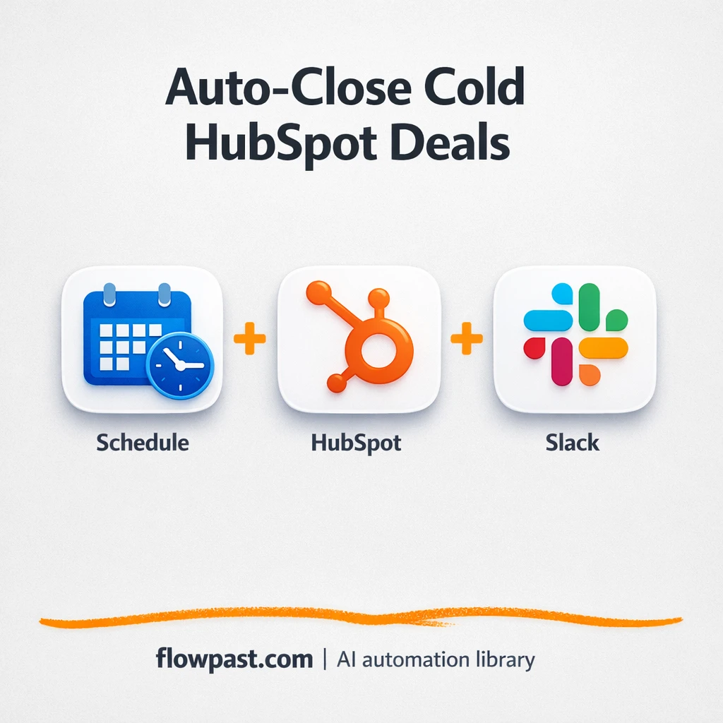 HubSpot + Slack: close stale deals, stay in sync - n8n workflow automation template