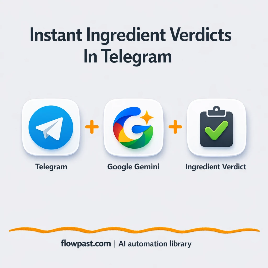 Telegram + Google Gemini, instant ingredient verdicts - n8n workflow automation template