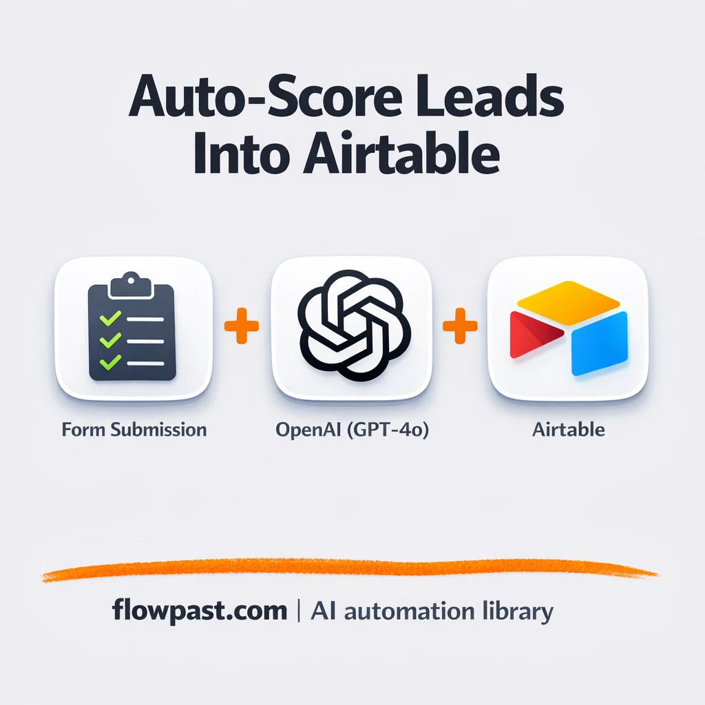 OpenAI + Airtable: qualify leads, follow up faster - n8n workflow automation template