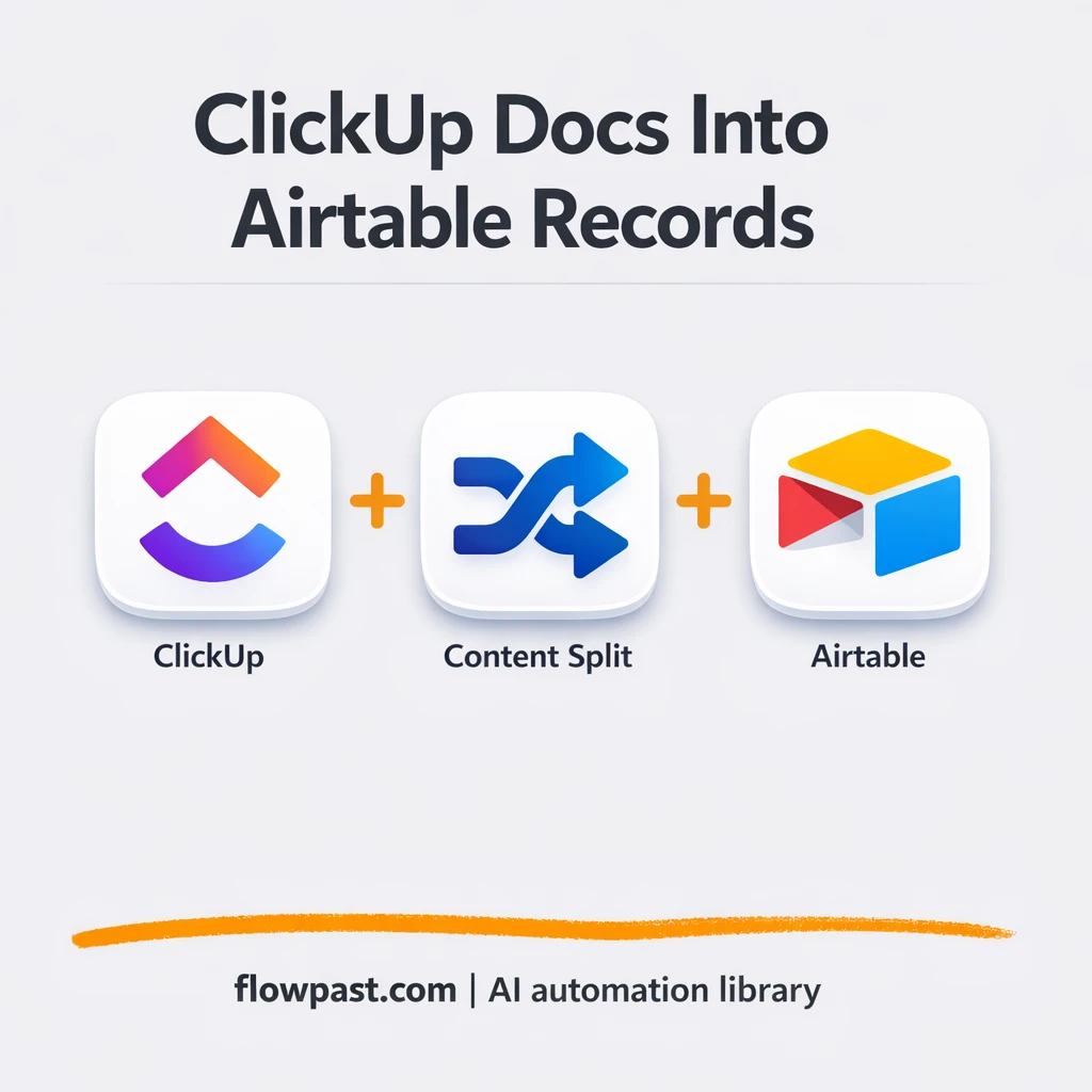 ClickUp to Airtable, docs turned into clean records - n8n workflow automation template