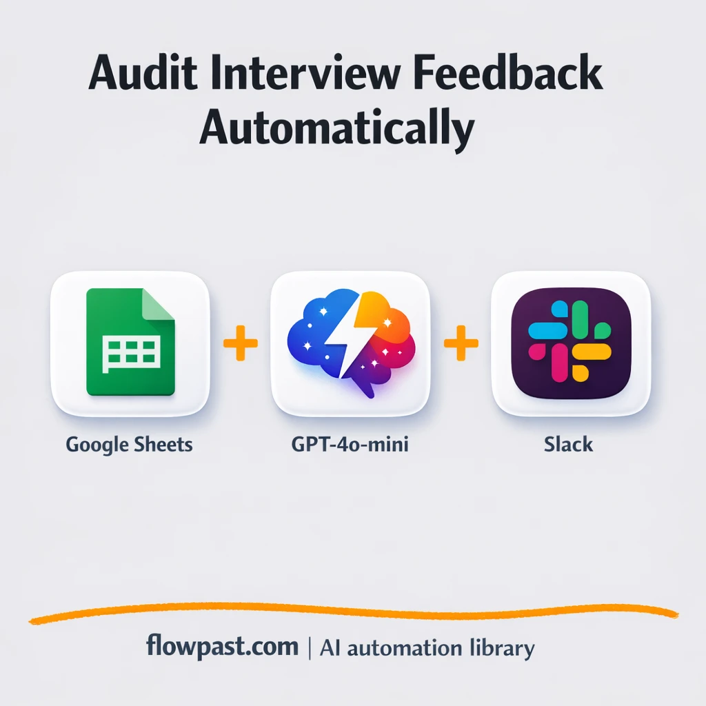 Google Sheets + Slack: clearer interview feedback fast - n8n workflow automation template
