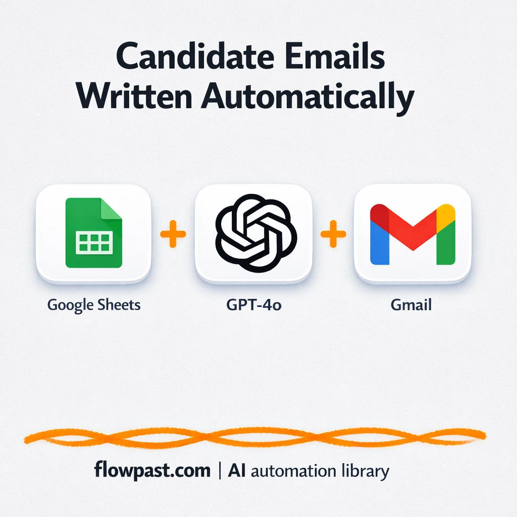 Google Sheets to Gmail, polished candidate emails - n8n workflow automation template