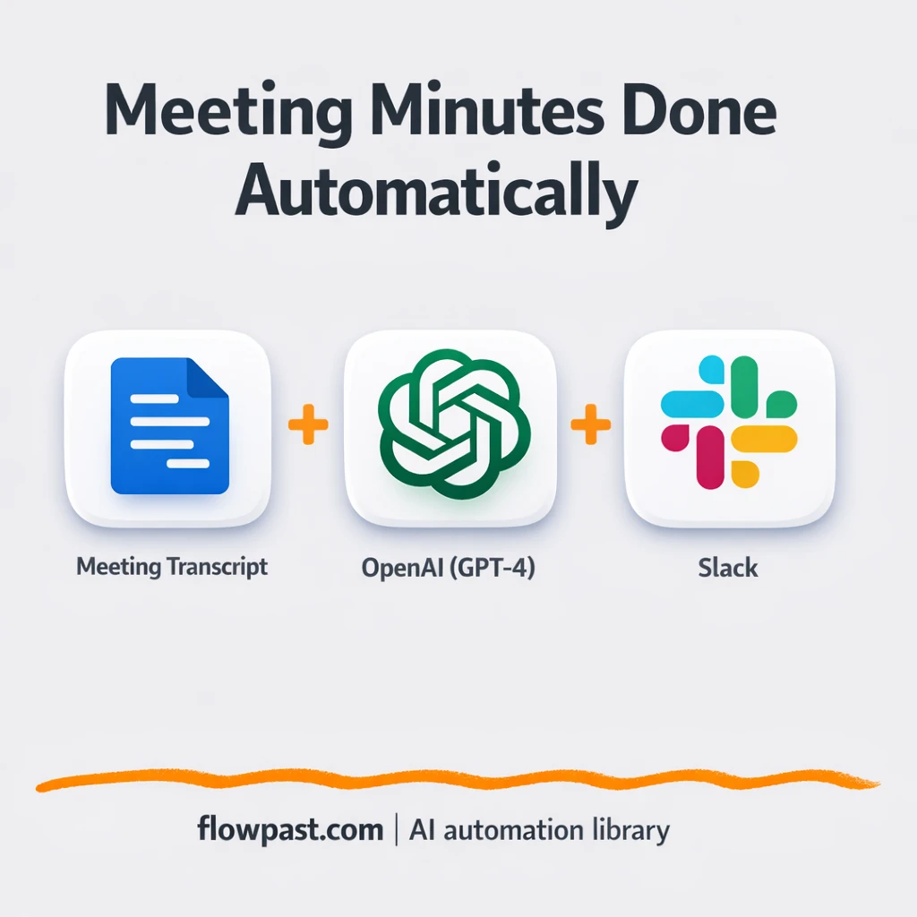 Slack + Google Drive: meeting minutes done for you - n8n workflow automation template