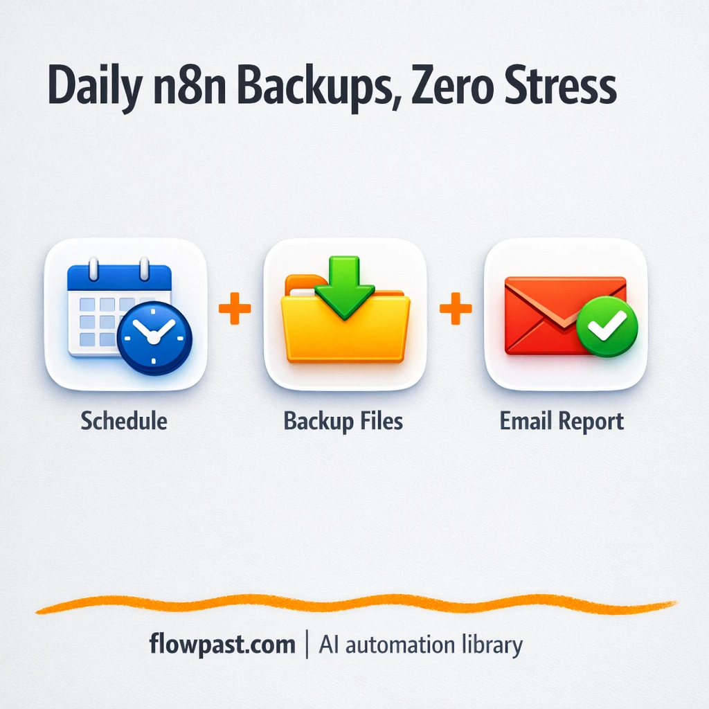 FTP + Email, backup reports you can actually trust - n8n workflow automation template