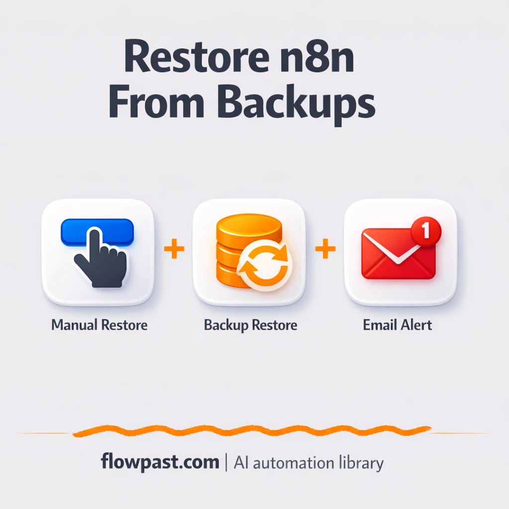 Docker + Email: safer restores from latest backups - n8n workflow automation template