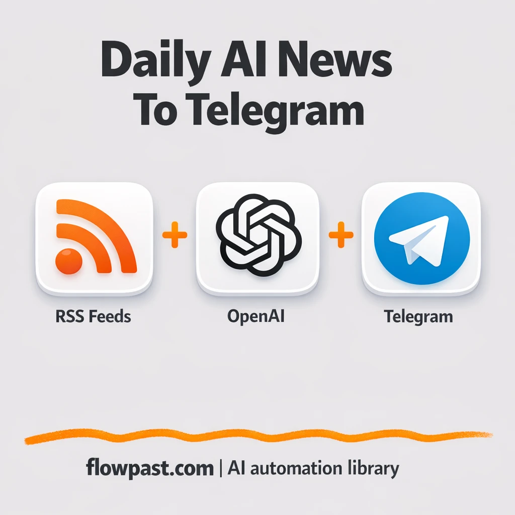 Google News + Telegram: daily AI digest, summarized - n8n workflow automation template