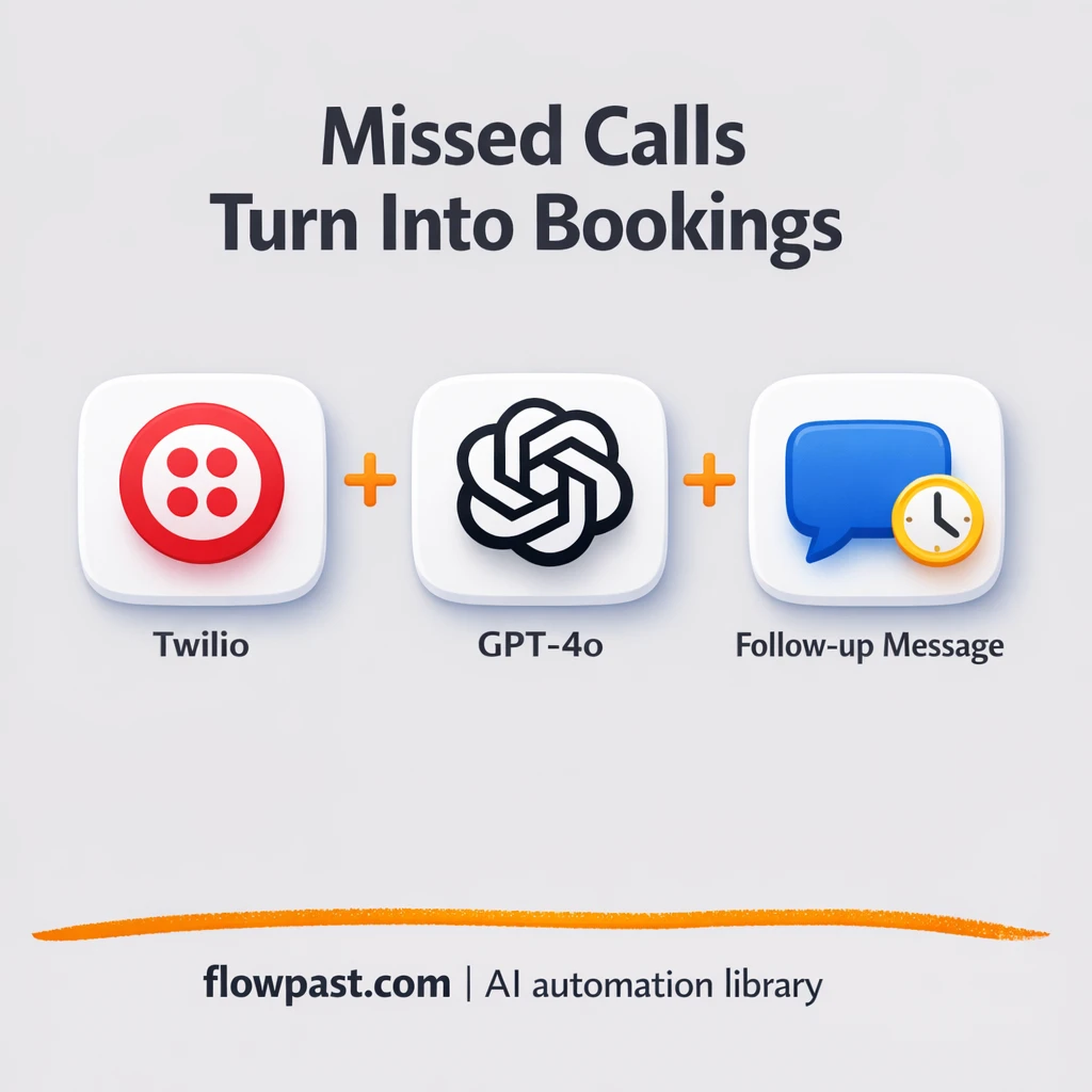 Twilio + Slack: never lose a missed call lead again - n8n workflow automation template