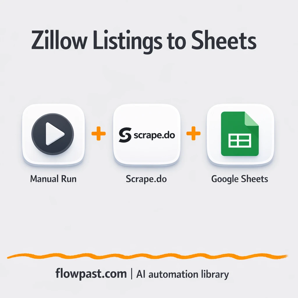 Zillow to Google Sheets, comps logged cleanly - n8n workflow automation template