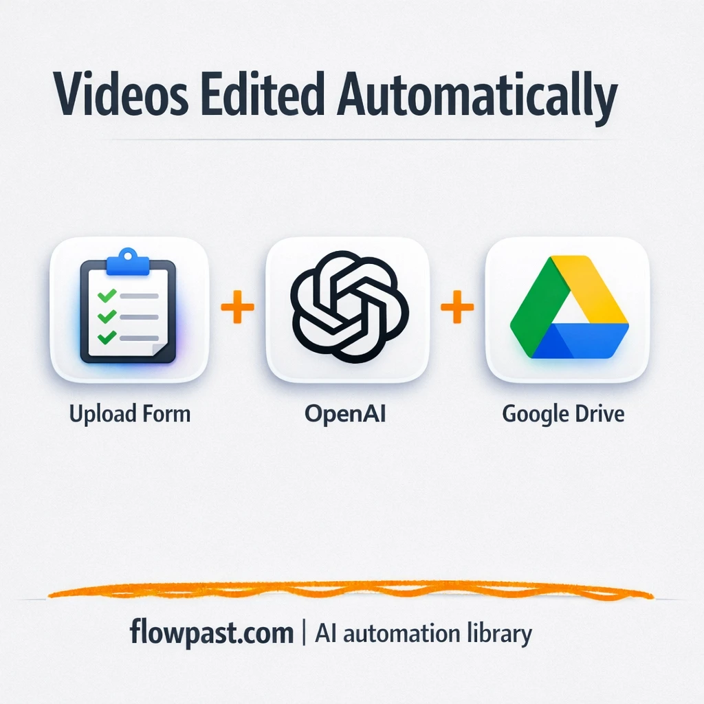 OpenAI + Google Drive, captioned MP4s delivered - n8n workflow automation template