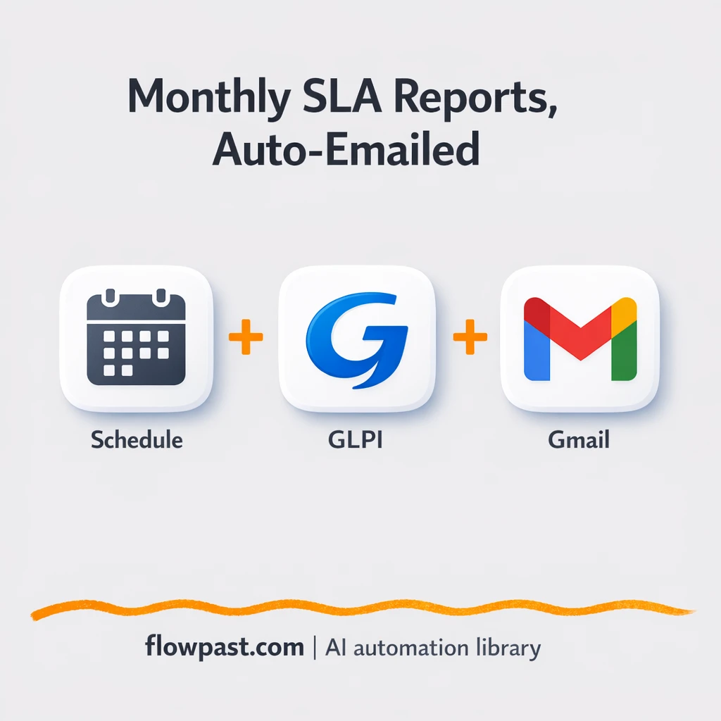 GLPI to Gmail, SLA reports emailed ready to share - n8n workflow automation template
