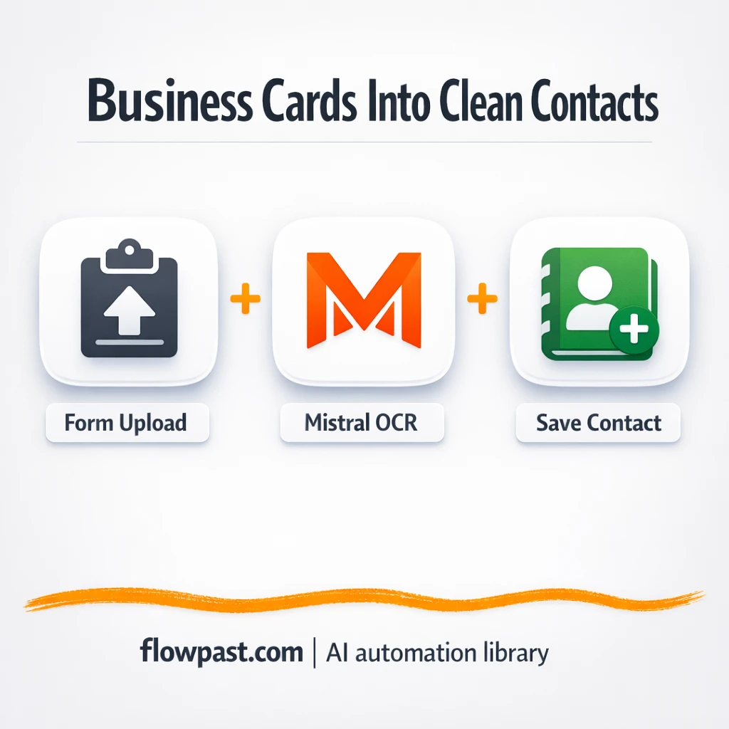 Mistral OCR + Google Sheets: contacts, no typing - n8n workflow automation template