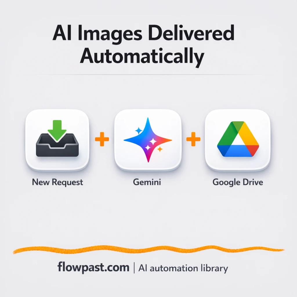 Gemini to Google Drive, images delivered by email - n8n workflow automation template