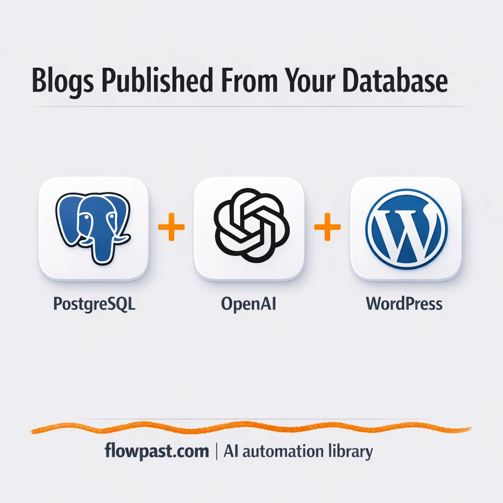 PostgreSQL to WordPress, AI posts published for you - n8n workflow automation template