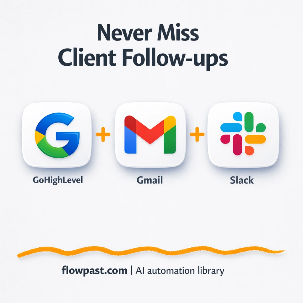 GoHighLevel to Gmail, follow ups you never miss - n8n workflow automation template