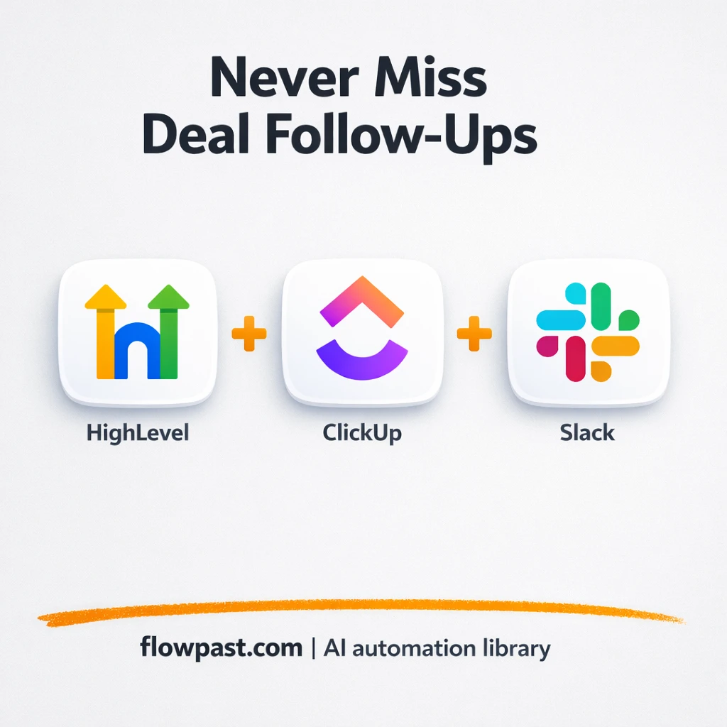 HighLevel to ClickUp, follow-ups that never slip - n8n workflow automation template