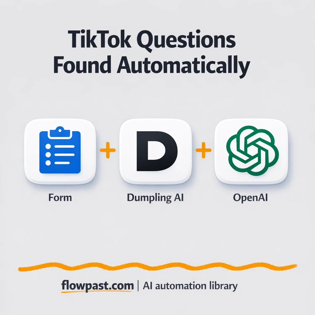 TikTok + GPT-4: turn comments into content questions - n8n workflow automation template