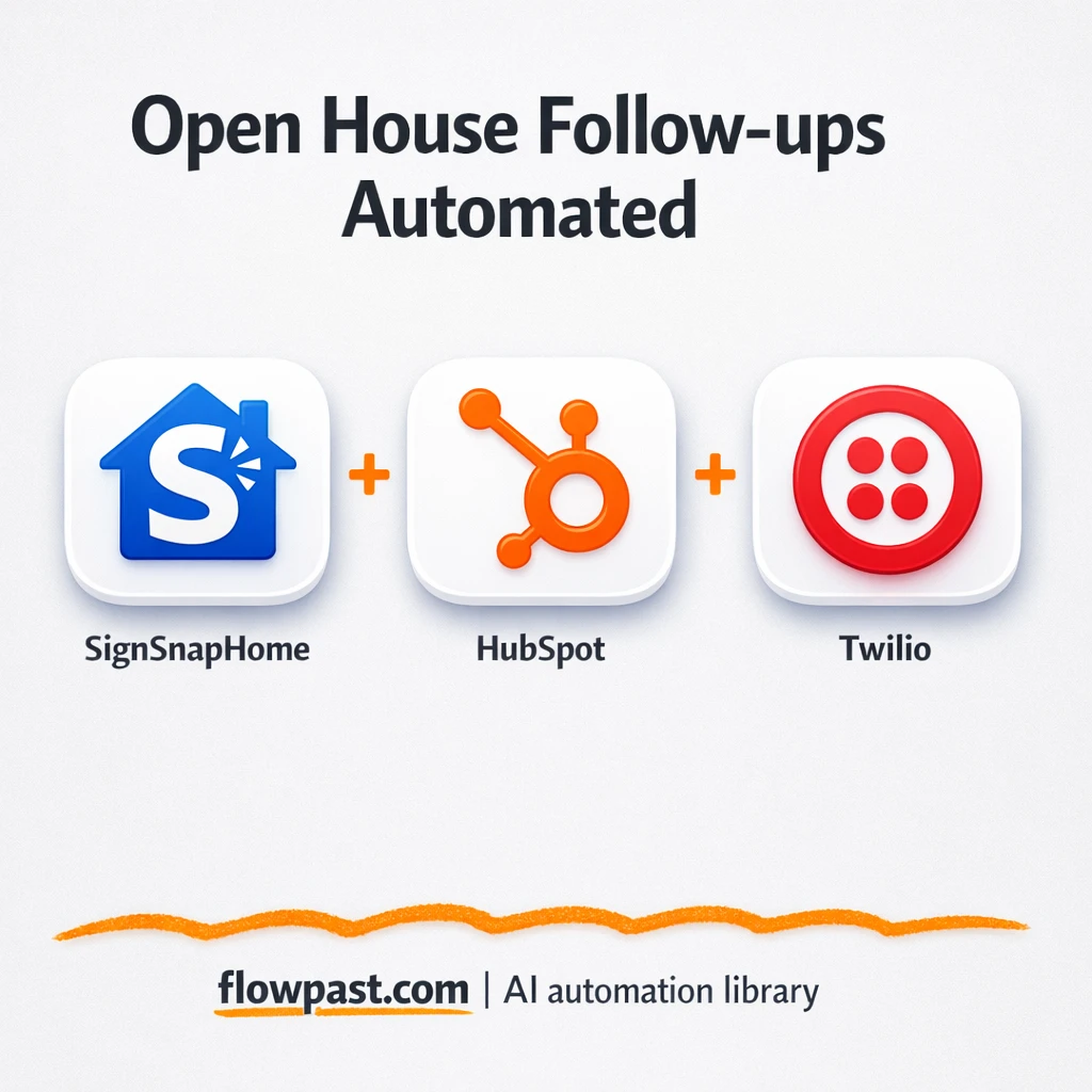 SignSnapHome to HubSpot, open house follow-up done - n8n workflow automation template