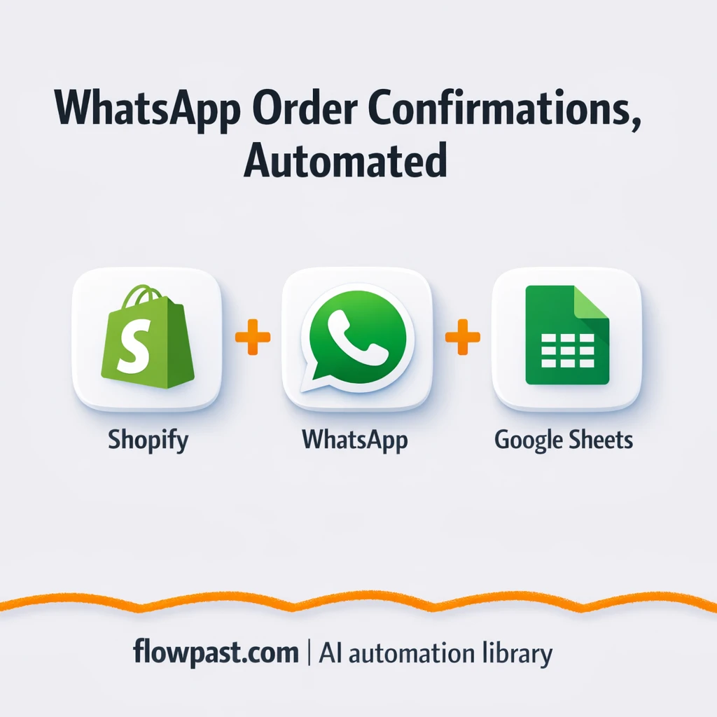Shopify to WhatsApp, instant order confirmations - n8n workflow automation template