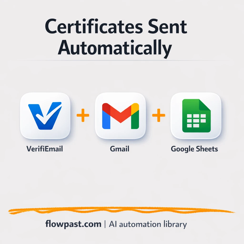 Gmail + Google Sheets, certificates sent and logged - n8n workflow automation template