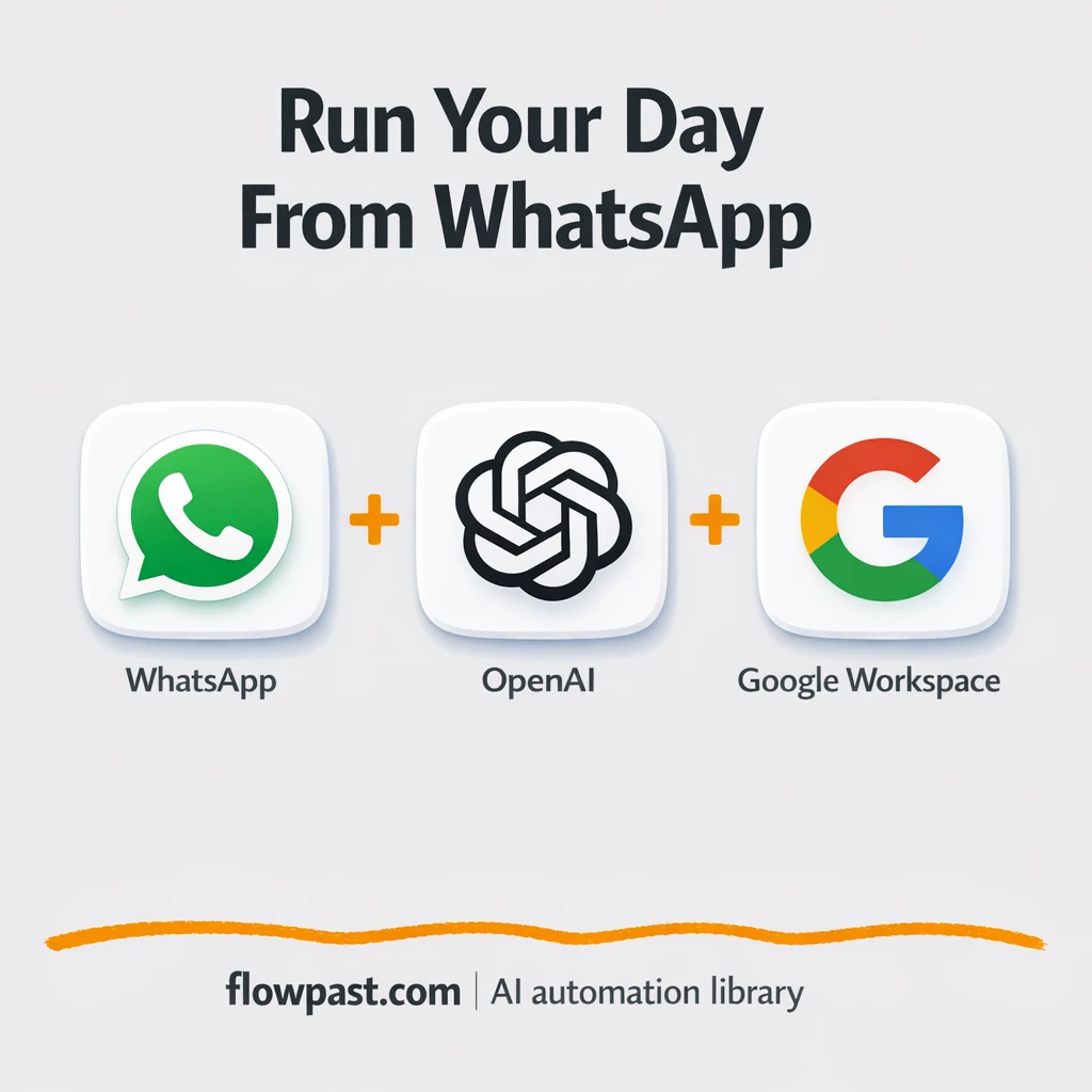 WhatsApp + Google Calendar: tasks handled in chat - n8n workflow automation template