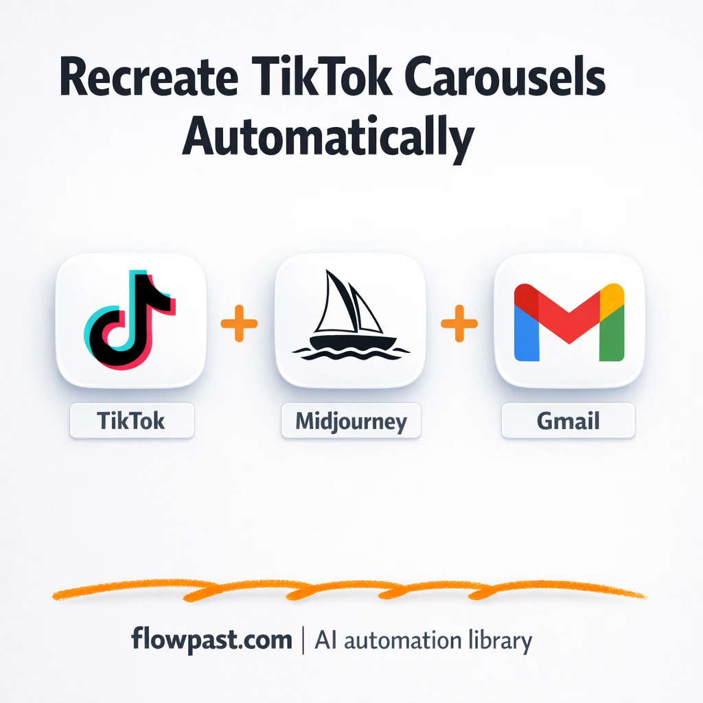 TikTok to Google Sheets, carousels ready to review - n8n workflow automation template