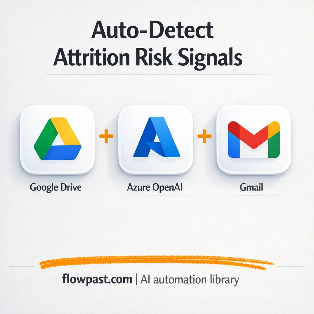 Google Drive to Gmail, attrition risk alerts - n8n workflow automation template