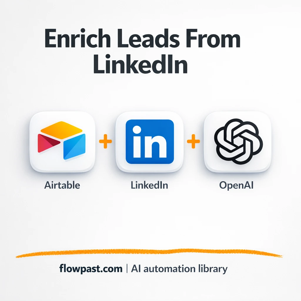LinkedIn to Airtable, richer leads with OpenAI - n8n workflow automation template