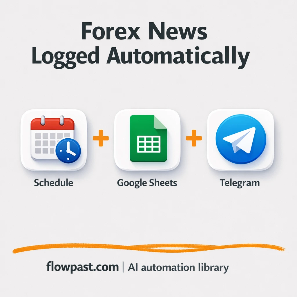 Google Sheets + Telegram: daily forex news summary - n8n workflow automation template