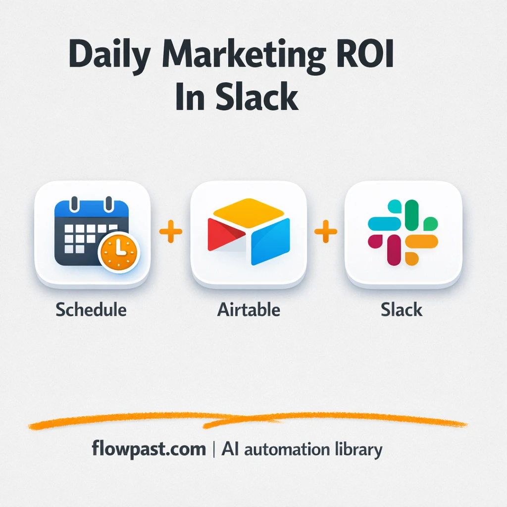 Airtable + Slack: ROI by lead source, sent daily - n8n workflow automation template