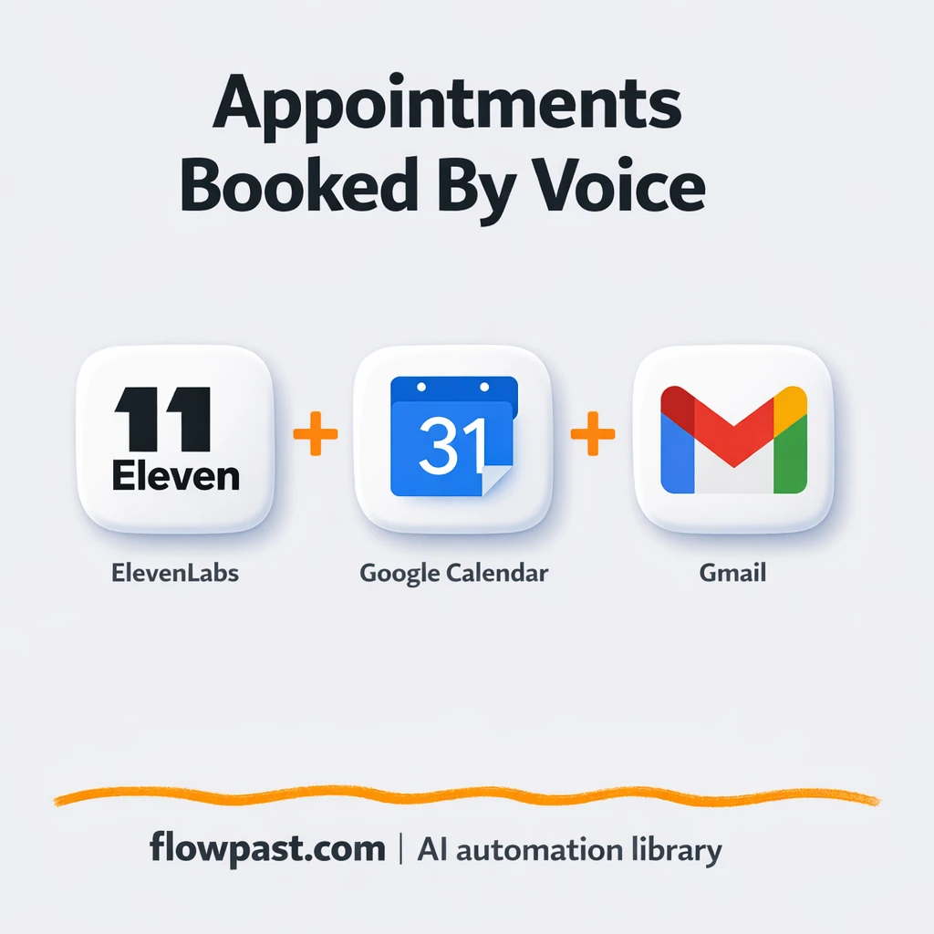 ElevenLabs + Google Calendar, calls book themselves - n8n workflow automation template