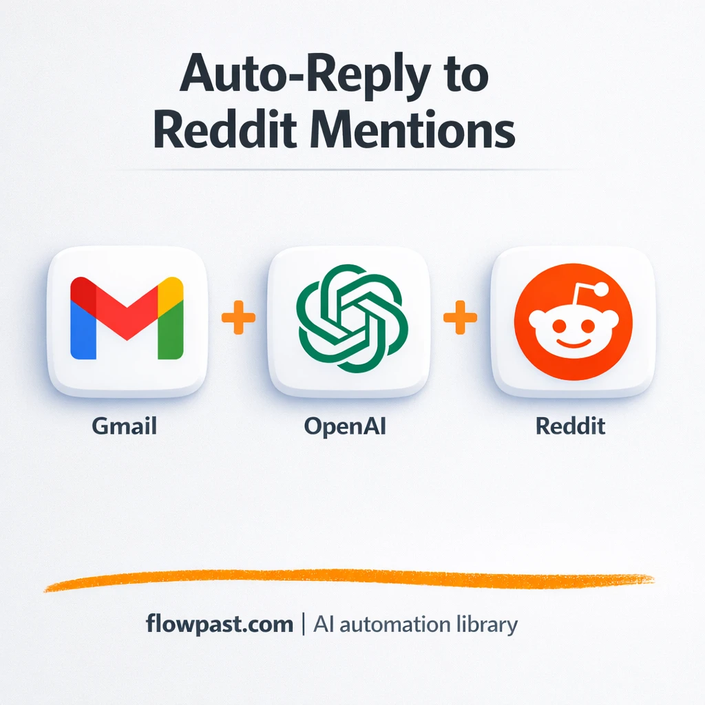 Gmail + Google Sheets for smarter Reddit replies - n8n workflow automation template