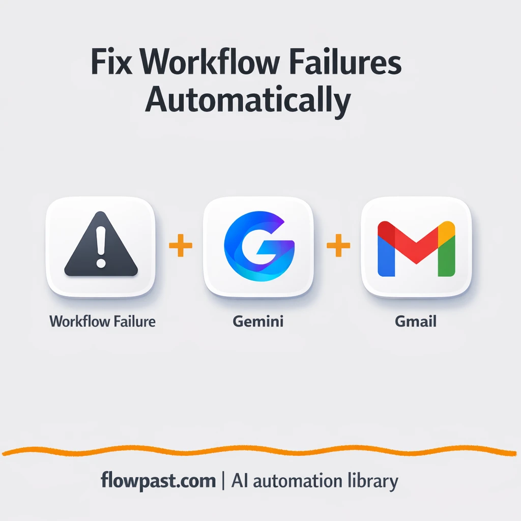 Gmail alerts with Gemini, fix failures faster - n8n workflow automation template