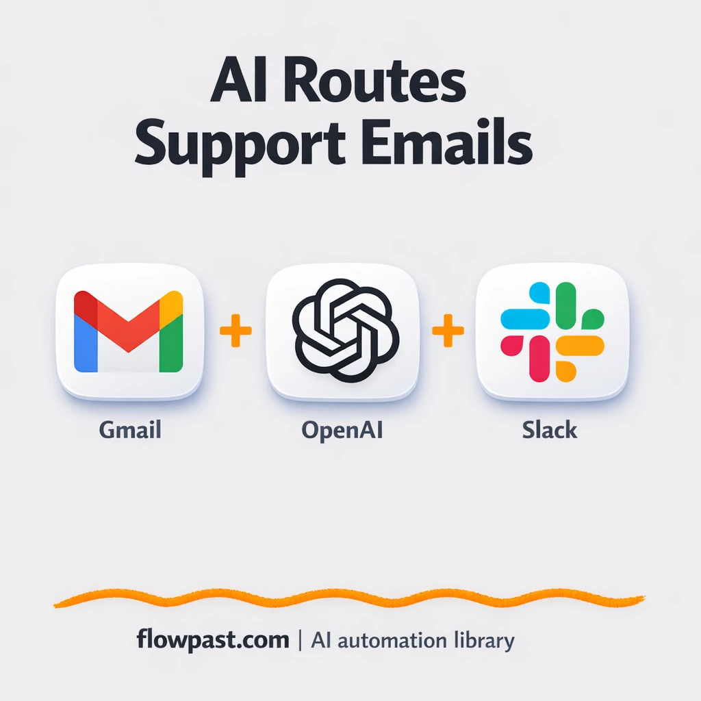 Gmail to Slack, support emails routed and logged - n8n workflow automation template