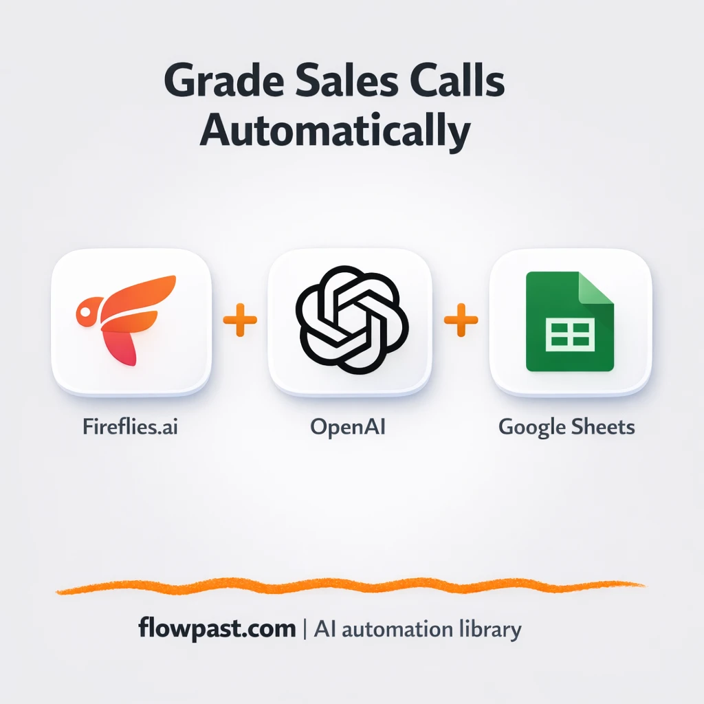 Fireflies.ai to Google Sheets, scored calls logged - n8n workflow automation template