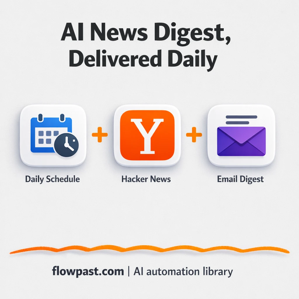 Hacker News to Gmail, AI digest in your inbox - n8n workflow automation template