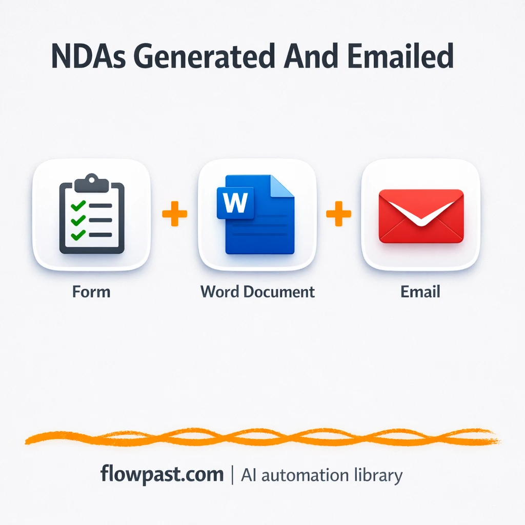 CustomJS + Email: NDAs sent as filled Word files - n8n workflow automation template