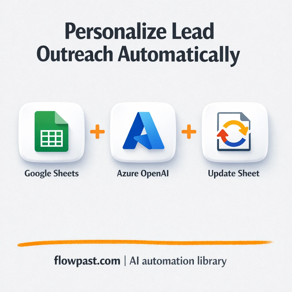 Google Sheets + Azure OpenAI: cold openers that fit - n8n workflow automation template