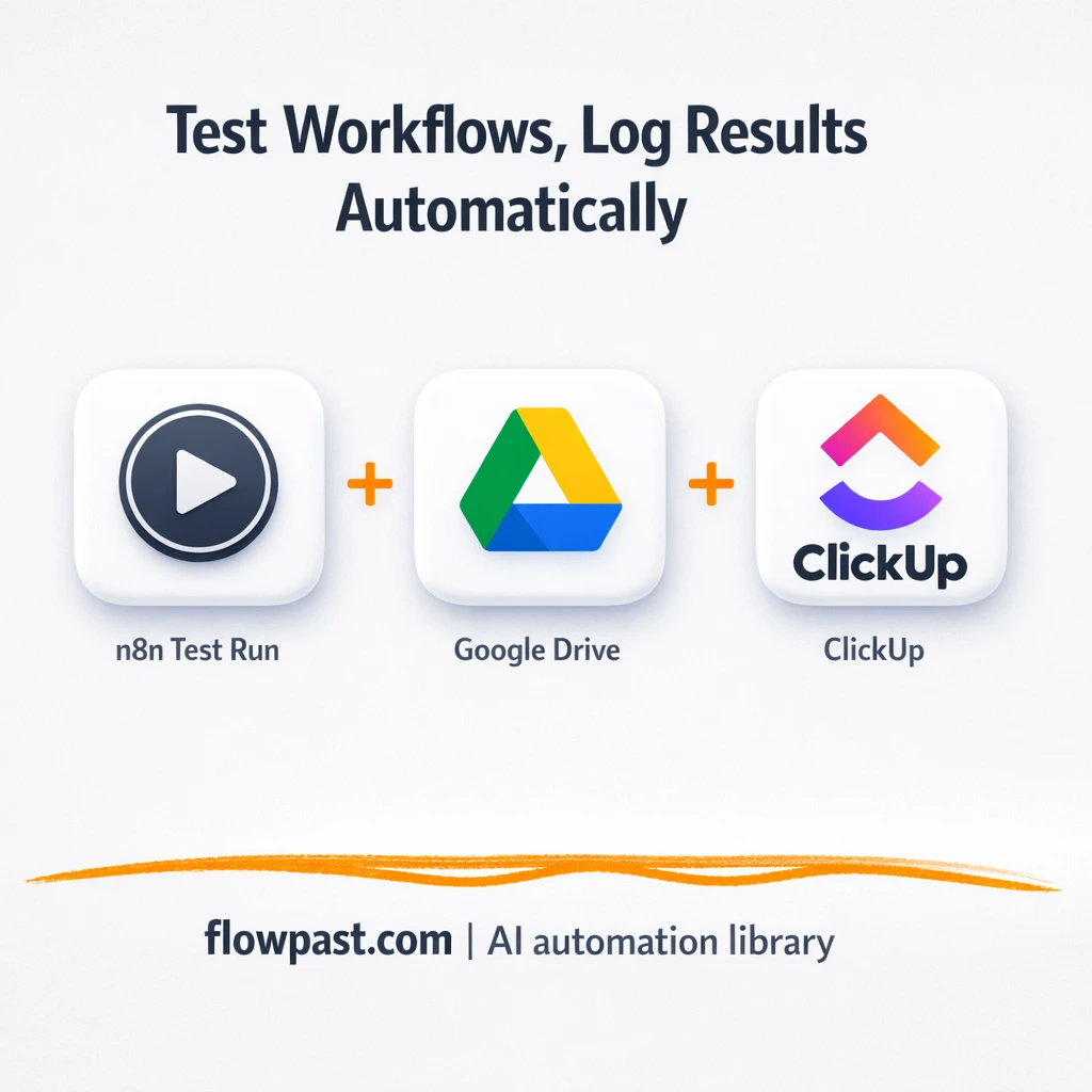 Google Drive + ClickUp, proof your processes still work - n8n workflow automation template