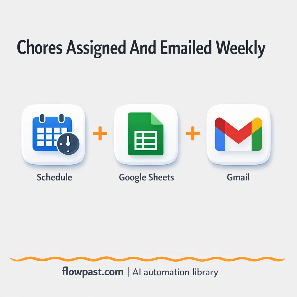 Google Sheets + Gmail: fair chore assignments emailed - n8n workflow automation template