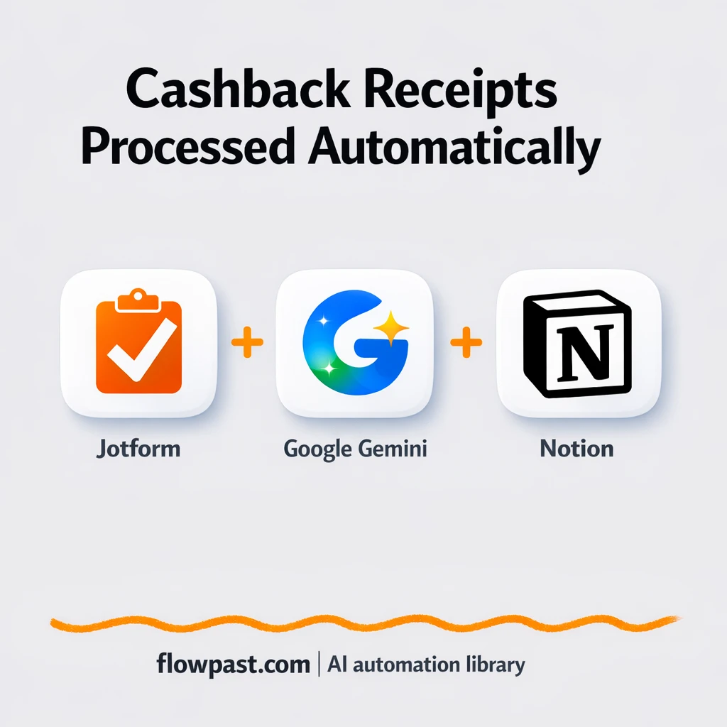Jotform + Notion: receipts verified, rewards sent - n8n workflow automation template