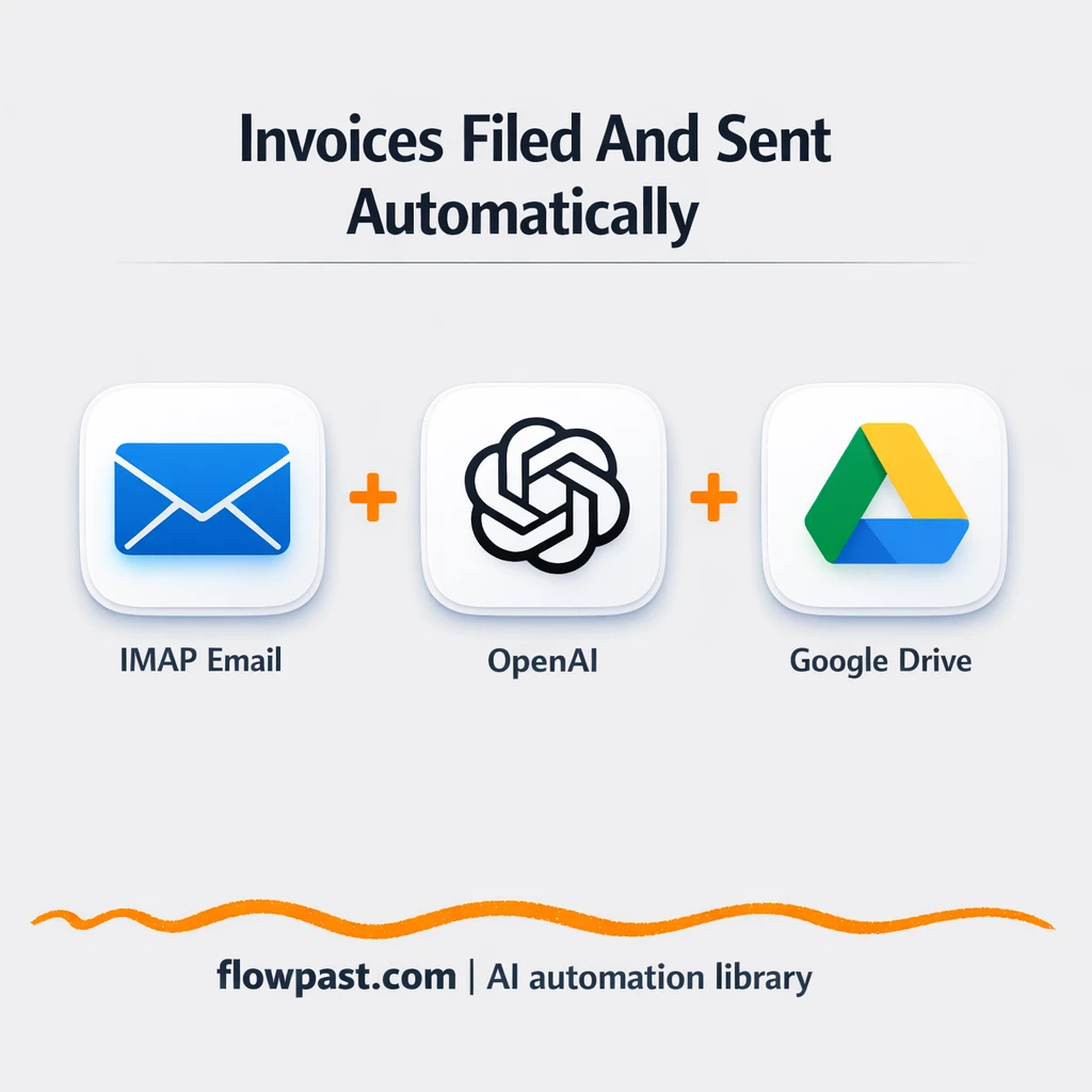Gmail to Google Drive, invoices filed and logged - n8n workflow automation template