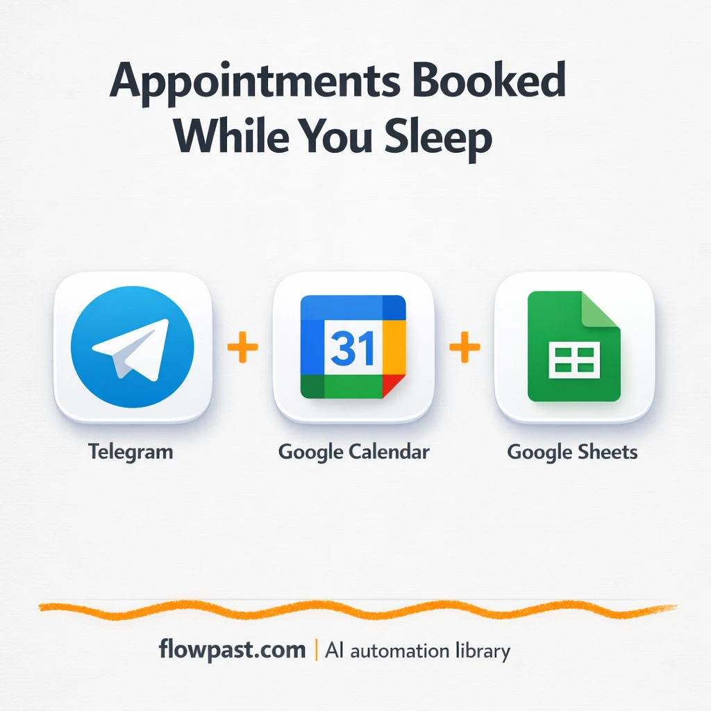 Telegram to Google Calendar, bookings handled for you - n8n workflow automation template