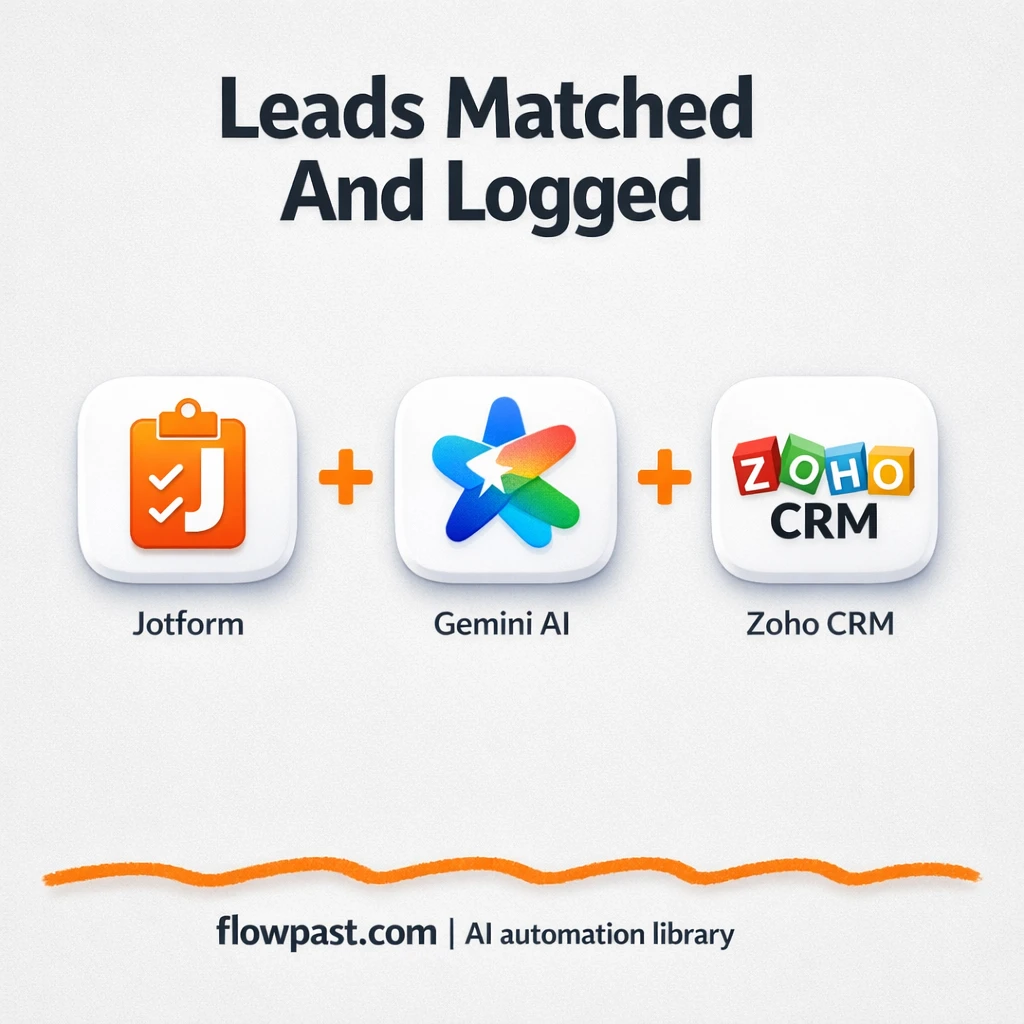 Jotform + Zoho CRM: qualify leads, follow up fast - n8n workflow automation template