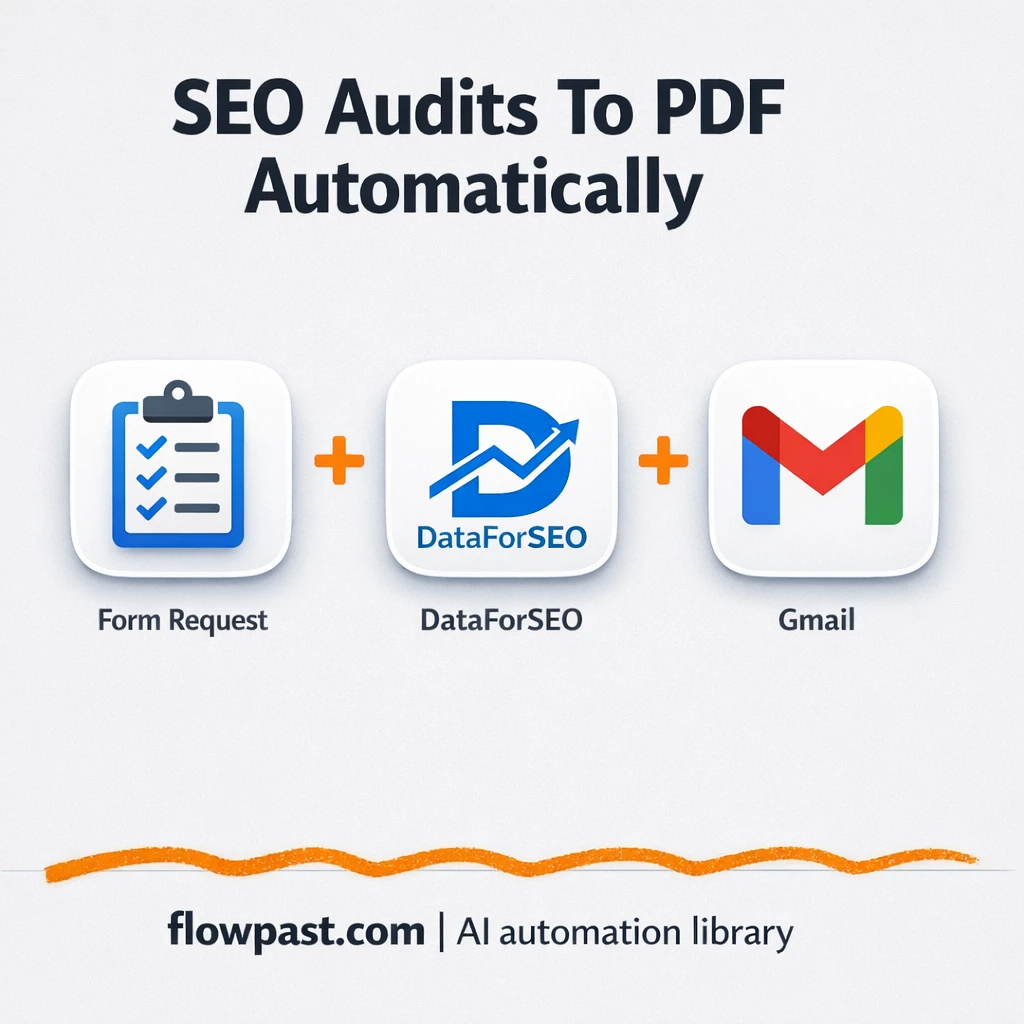 DataForSEO to Gmail, client-ready SEO audit PDFs - n8n workflow automation template