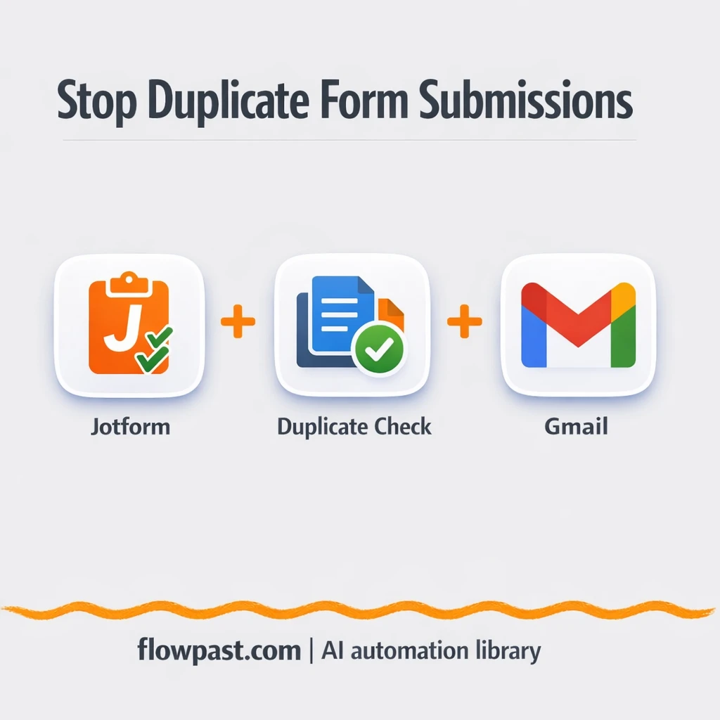 Jotform + Gmail, duplicate-free leads and replies - n8n workflow automation template